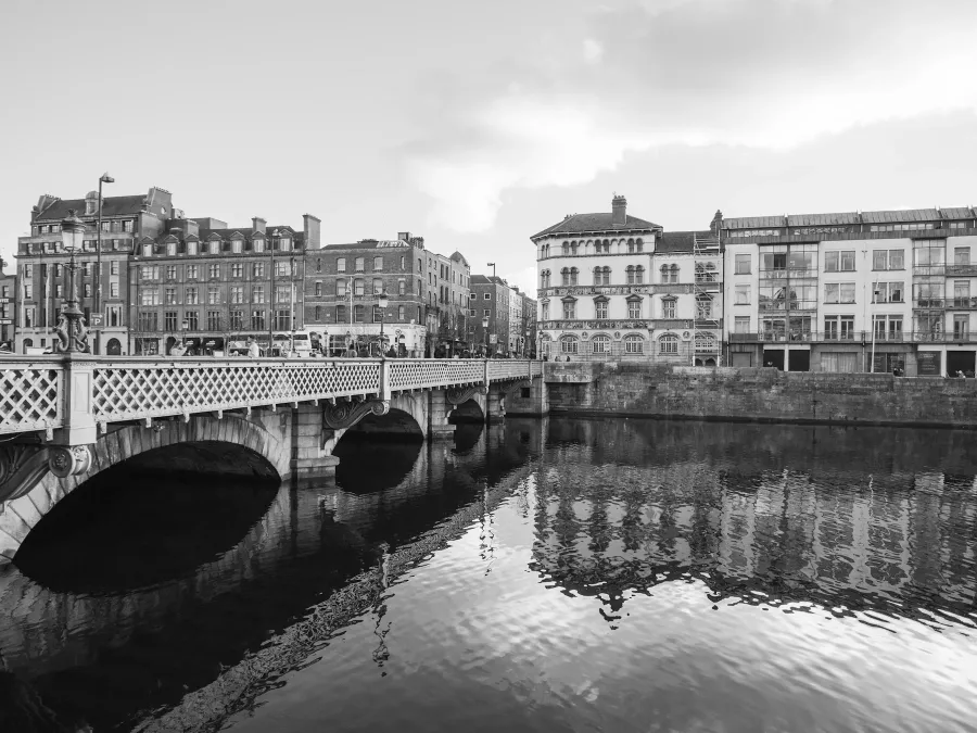 The River Liffey and bridges in Dublin