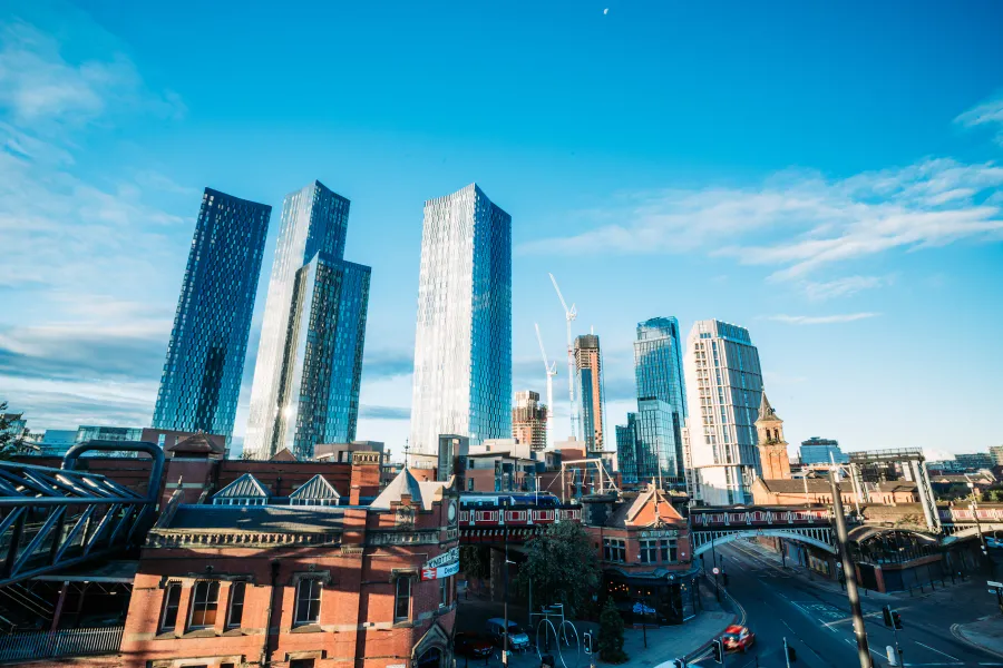 Manchester city skyline